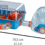 Ferplast Combi 2 Πλαστικό Κλουβί για Χάμστερ με Γυμναστήριο 79.5x29.5x26.3cm