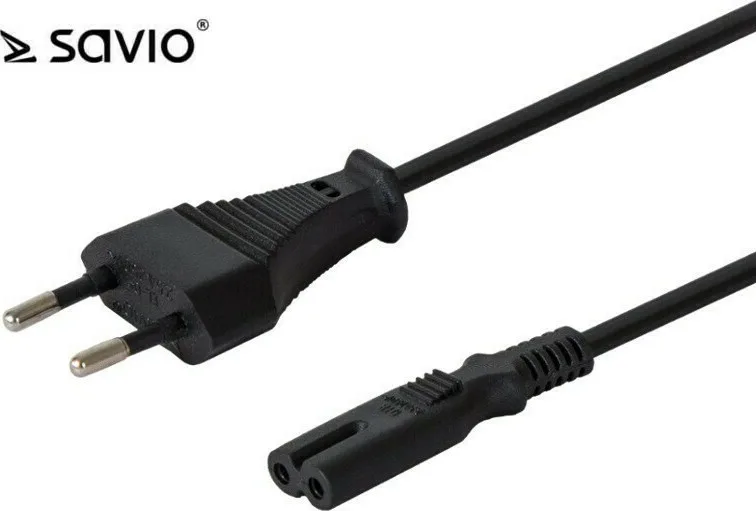 20211020162909_916b237b Savio Euro - IEC C7 Cable 1.8m Μαύρο CL-100 - Image 1