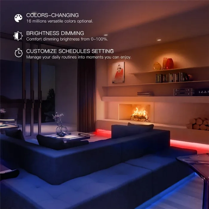 20211020171539_9a6203ec Yeelight Αδιάβροχη Smart Ταινία LED Lightstrip Plus 1S Wi-Fi 24V RGB Φως 2m Τύπου SMD5050 με Τροφοδοτικό & WiFi Controller YLDD05YL - Image 1