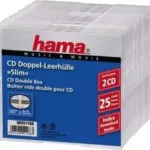 HAMA CD Box Slim για 2 Δίσκους σε Διάφανο Χρώμα 00051168 25τμχ