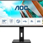 AOC U32P2 VA Monitor 31.5" 4K 3840x2160 με Χρόνο Απόκρισης 4ms GTG
