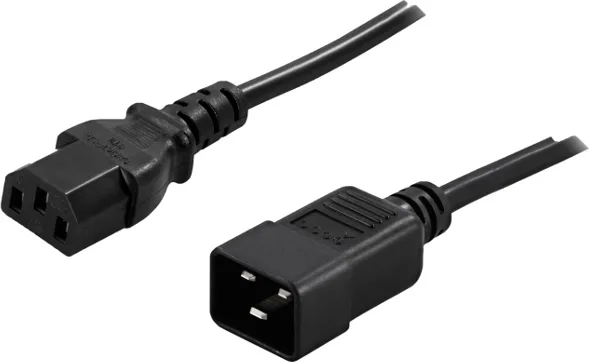 Powerwalker IEC C20 - IEC C13 Cable 1.8m Μαύρο 91010041 - Image 1