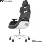 Thermaltake Argent E700 Δερμάτινη Καρέκλα Gaming με Ρυθμιζόμενα Μπράτσα Λευκή