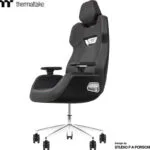 Thermaltake Argent E700 Δερμάτινη Καρέκλα Gaming με Ρυθμιζόμενα Μπράτσα Μαύρη