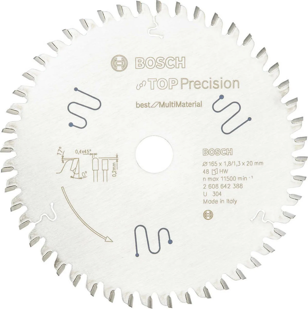 20211029161220_aaca3ebf Bosch Top Precision Δίσκος Κοπής Ξύλου με 48 Δόντια 165mm 2608642388 - Image 1