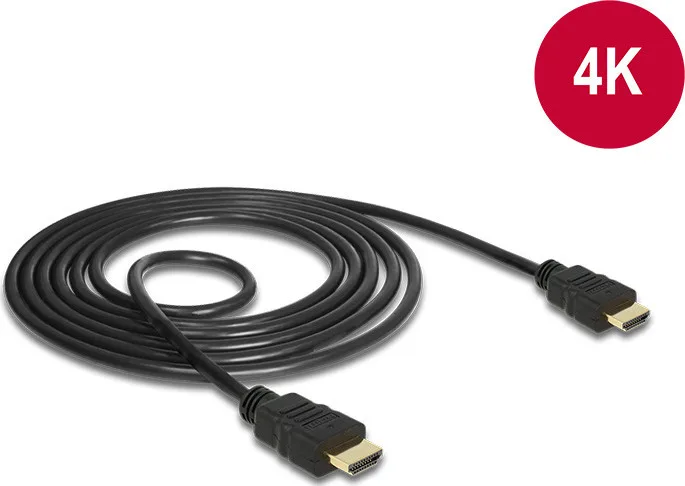 20211029170615_6ece3475 DeLock HDMI 1.3 Cable HDMI male - HDMI male 1.5m Μαύρο 84753 - Image 1