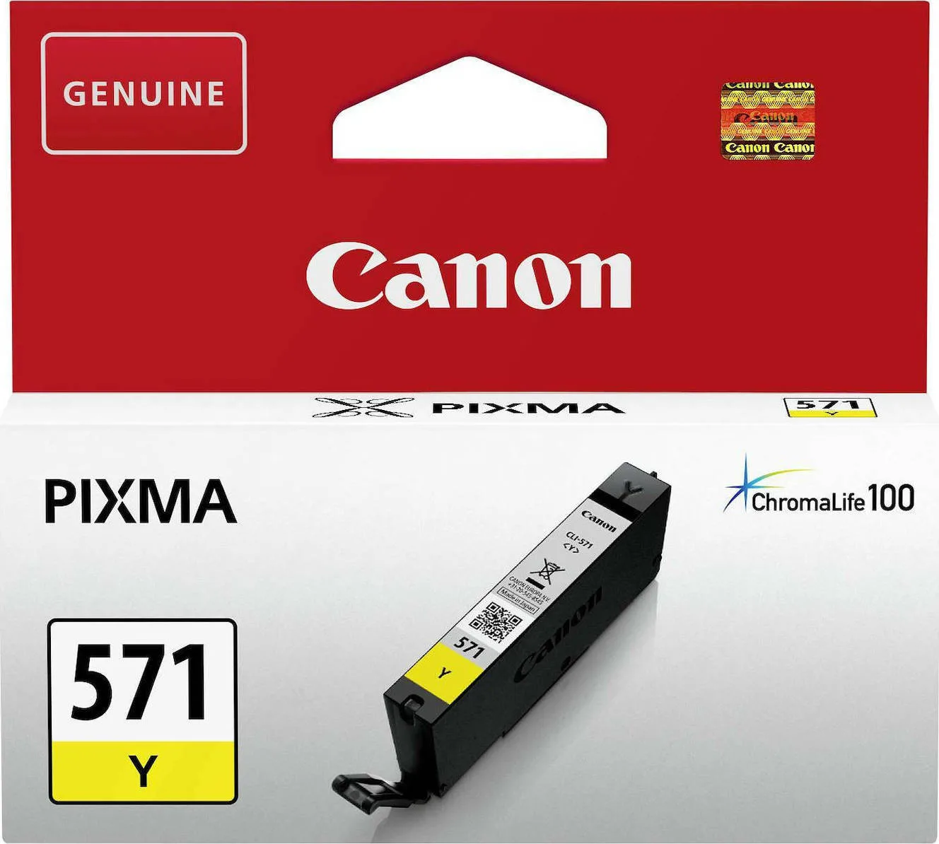 20211102143008_canon_cli_571y_yellow_0388c001 Canon CLI-571 Γνήσιο Μελάνι Εκτυπωτή InkJet Κίτρινο (0388C001) - Image 1