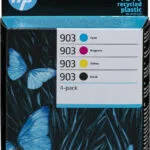 HP 903 Γνήσιο Πακέτο 4 Μελανιών Εκτυπωτή InkJet Κίτρινο / Κυανό / Ματζέντα / Μαύρο (6ZC73AE)