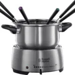 Russell Hobbs Fiesta Σκεύος για Φοντύ Ηλεκτρικό από Ανοξείδωτο Ατσάλι 6 Ατόμων Ασημί 1200W 22560