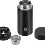 Zwilling J.A. Henckels Thermo Tea Infuser Ποτήρι Θερμός Ανοξείδωτο 420ml Μαύρο με Λαβή 39500-512