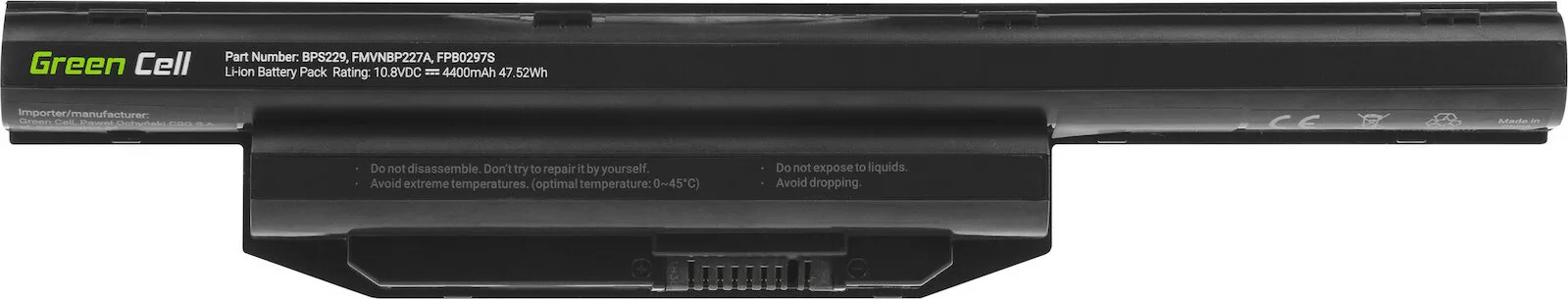 Green Cell Συμβατή Μπαταρία για Fujitsu LifeBook A514/A544/A555/AH544/AH564 με 4400mAh (FS31) - Image 1