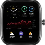 Amazfit GTS 2e Aluminium 43mm Αδιάβροχο Smartwatch με Παλμογράφο (Obsidian Black)