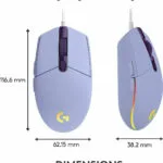 Logitech G203 LightSync RGB Gaming Ποντίκι 8000 DPI Μωβ