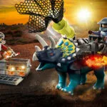 Playmobil Dino Rise Τρικεράτωψ με Πανοπλία-Κανόνι και Μαχητές για 5-10 ετών 70627