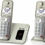 Panasonic KX-TGE262GN Ασύρματο Τηλέφωνο Duo Champagne
