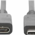 Digitus USB 3.1 Cable USB-C male - USB-C female 100W Μαύρο 0.7m AK-300210-007-S