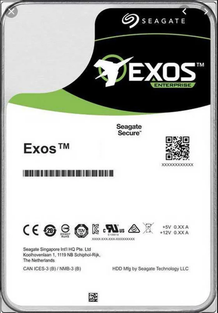 Seagate Exos X16 16TB HDD Σκληρός Δίσκος 3.5" SATA III 7200rpm με 256MB Cache για Desktop ST16000NM001G - Image 1