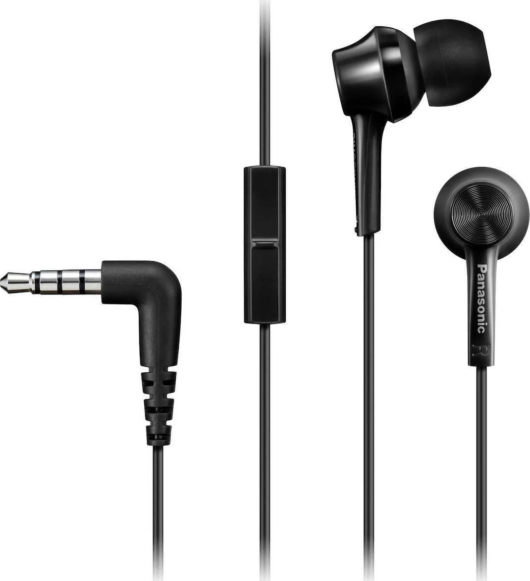 Panasonic TCM115E In-ear Handsfree με Βύσμα 3.5mm Μαύρο - Image 1