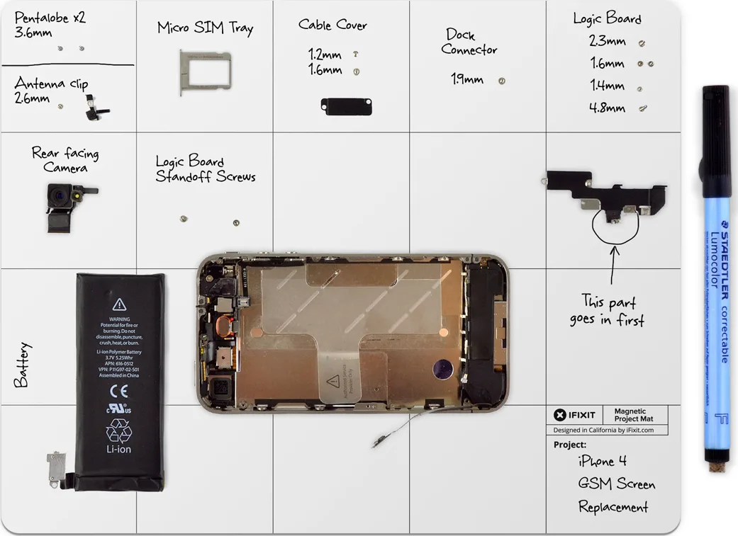 20211115122700_f7f671c4 iFixit Μαγνητικός Πίνακας Μαρκαδόρου Κρεμαστός Magnetic Project Mat 20x25cm IF145-167-4 - Image 1
