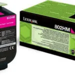 Lexmark 802H Γνήσιο Toner Laser Εκτυπωτή Ματζέντα High Yield 3000 Σελίδων 80C2HME