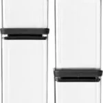 Brabantia Σετ 4τμχ Κουτιά Γενικής Χρήσης με Αεροστεγές Καπάκι Πλαστικό Διάφανο 122422