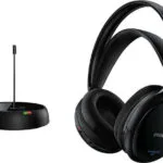 Philips SHC5200 Ασύρματα / Ενσύρματα On Ear Ακουστικά με Ραδιόφωνο με 14 ώρες Λειτουργίας Μαύρα
