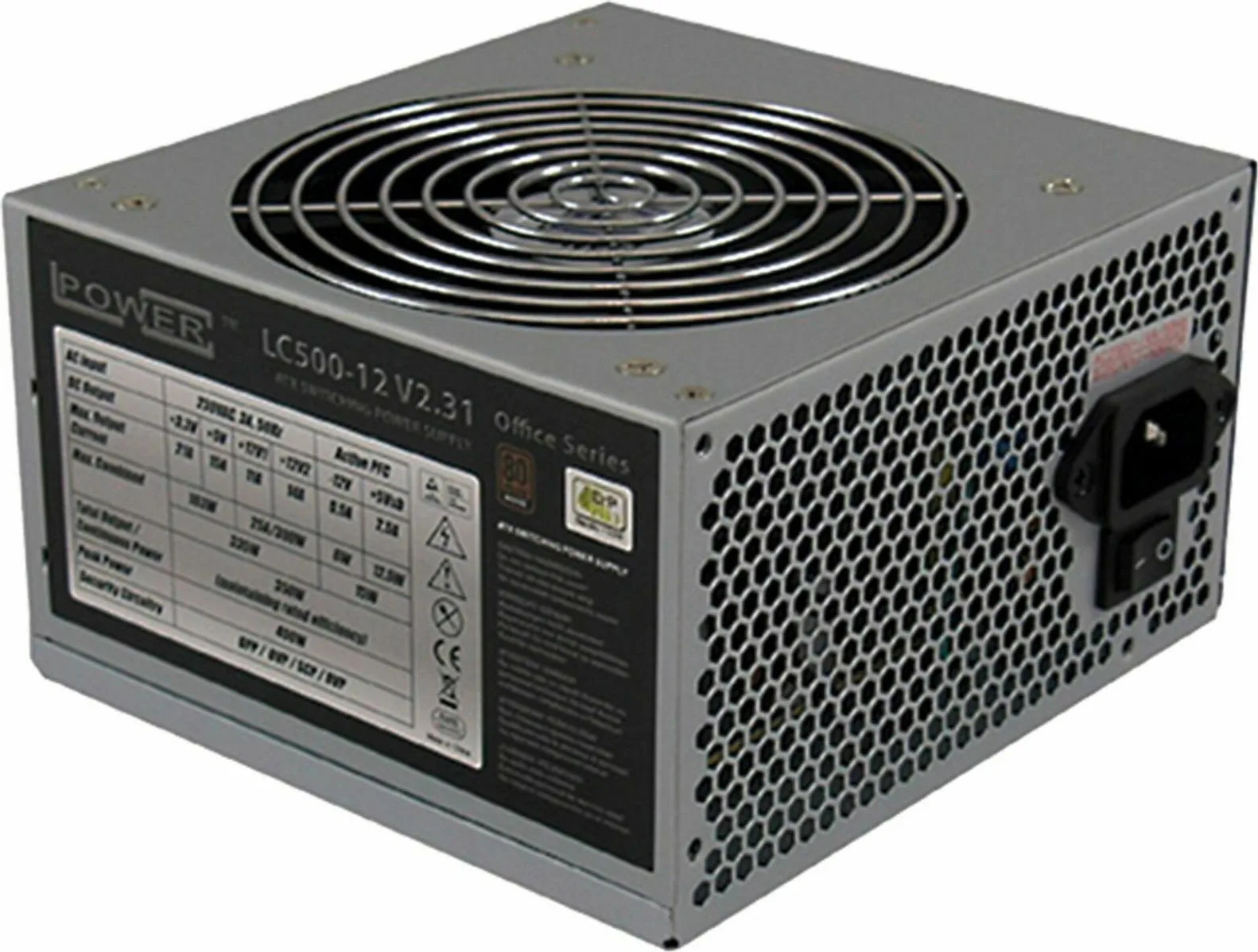 LC-Power LC500-12 rev. 2.31 400W Μαύρο Τροφοδοτικό Υπολογιστή Full Wired 80 Plus Bronze - Image 1