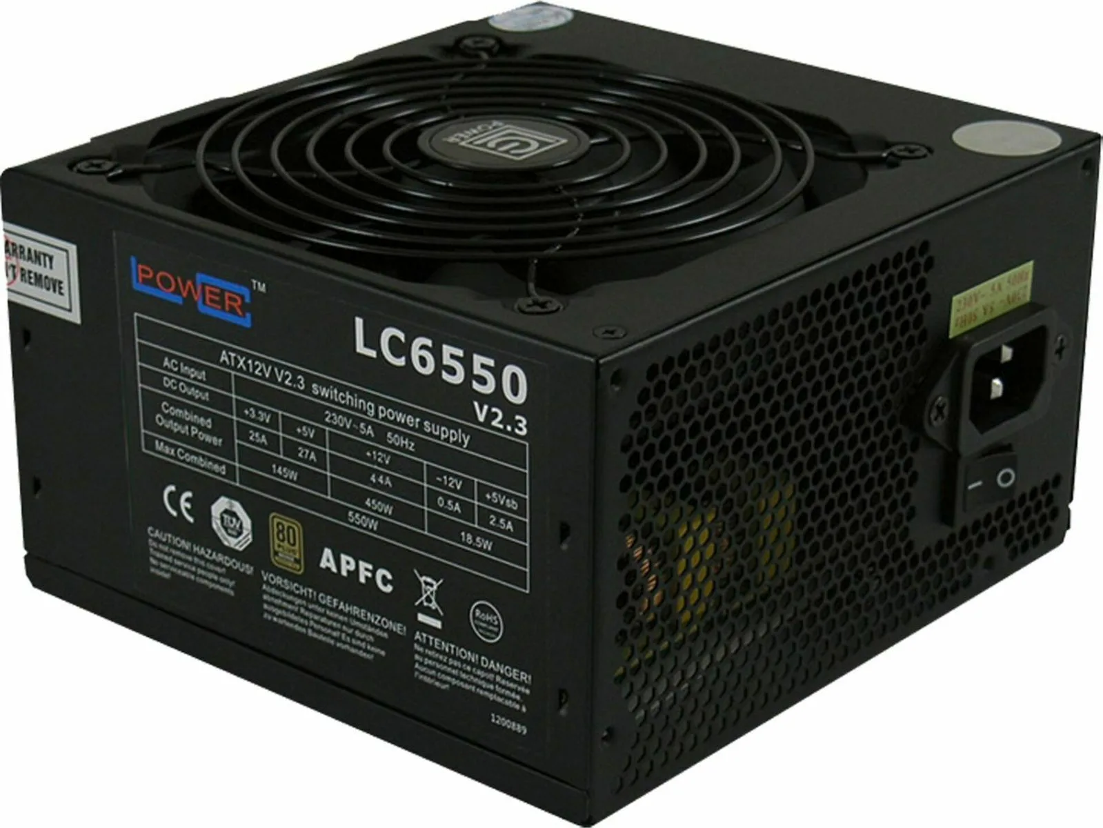 LC-Power LC6650 rev. 2.3 650W Μαύρο Τροφοδοτικό Υπολογιστή Full Wired 80 Plus Bronze - Image 1