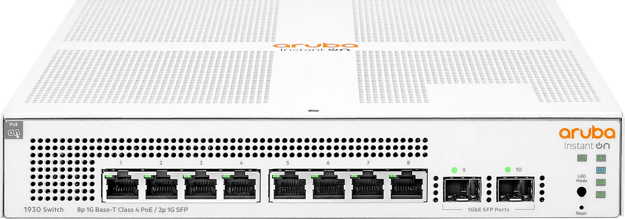 20211124124533_aruba_instant_on_1930_managed_l2_poe_switch_me_8_thyres_gigabit_1gbps_ethernet_kai_2_sfp_thyres Aruba Instant On 1930 Managed L2 PoE+ Switch με 8 Θύρες Gigabit (1Gbps) Ethernet και 2 SFP Θύρες - Image 1