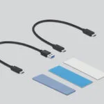 DeLock Θήκη για Σκληρό Δίσκο M.2 PCI Express / SATA III με σύνδεση Type-C σε Γκρι χρώμα 42638