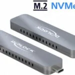 DeLock Θήκη για Σκληρό Δίσκο M.2 PCI Express NVME με σύνδεση USB 3.2 Type-C σε Ασημί χρώμα 42616