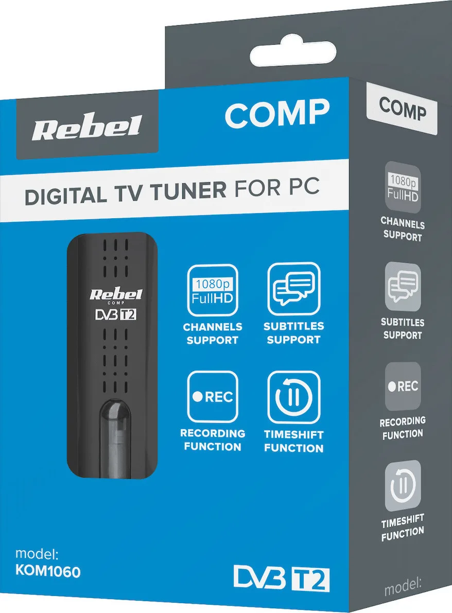 20211203124353_9f8603c5 Rebel Rebel TV Tuner για PC / Laptop με Επίγειο Δέκτη DVB-T2 και σύνδεση USB-A - Image 1