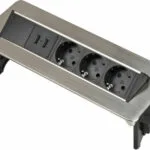 Brennenstuhl Πολύπριζο 3 Θέσεων με 2 USB-A και Καλώδιο 2m Ασημί 1396200113