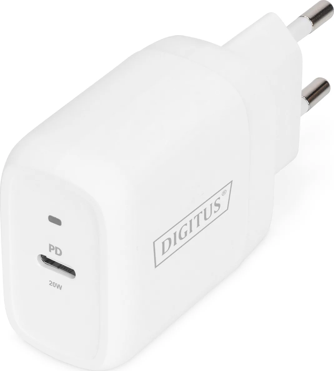 Digitus Φορτιστής Χωρίς Καλώδιο με Θύρα USB-C 20W Power Delivery Λευκός (DA-10196) - Image 1