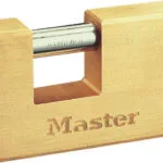 Master Lock 608EURD Μπρούτζινο Λουκέτο Τάκου με Κλειδί 85mm Κίτρινο 608085112