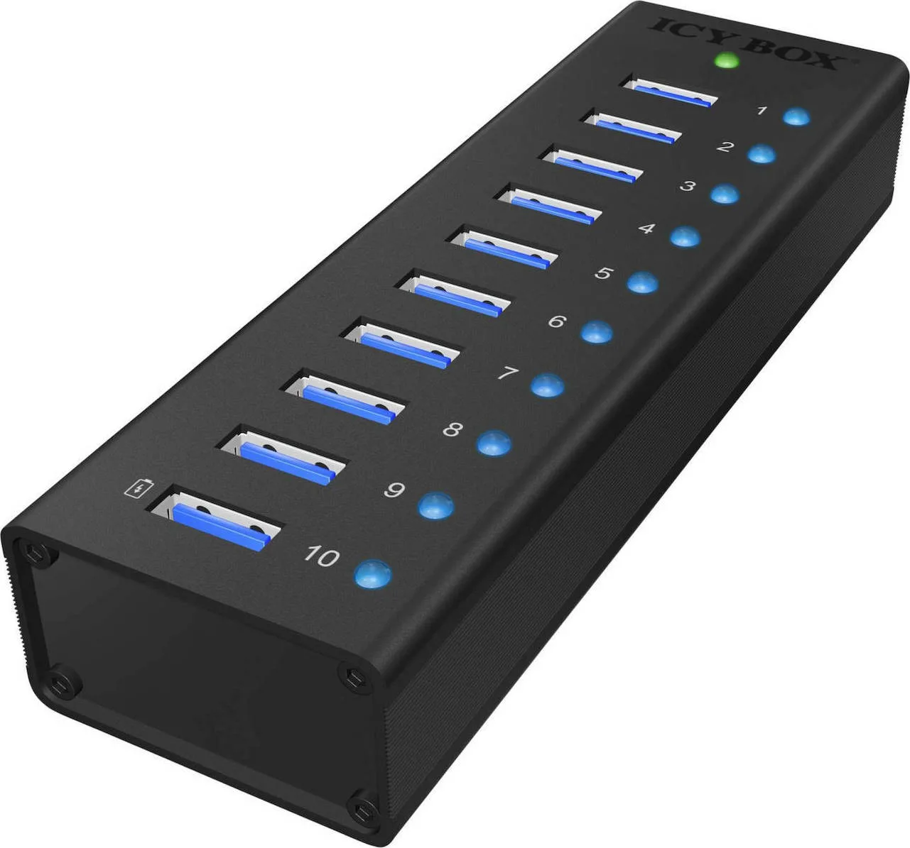 20211207165306_raidsonic_icy_box_ib_ac6110 Icy Box USB 3.0 Hub 10 Θυρών με σύνδεση USB-A & Θύρα Φόρτισης και Εξωτερική Παροχή Ρεύματος (IB-AC6110) - Image 1