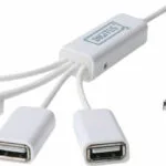 Digitus USB 2.0 Hub 4 Θυρών με σύνδεση USB-A Λευκό (DA-70216)