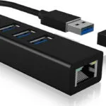 Icy Box USB 3.0 Hub 4 Θυρών με σύνδεση USB-C / USB-A / Ethernet (IB-HUB1419-LAN)