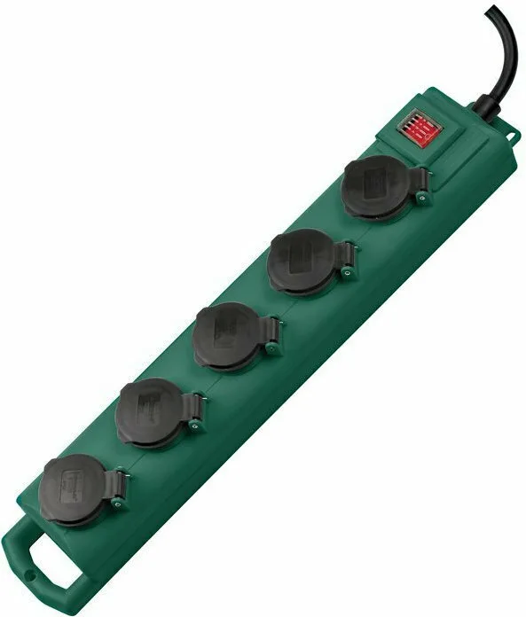Brennenstuhl SL-554 Πολύπριζο 5 Θέσεων με Διακόπτη και Καλώδιο 5m Πράσινο 1159910215 - Image 1