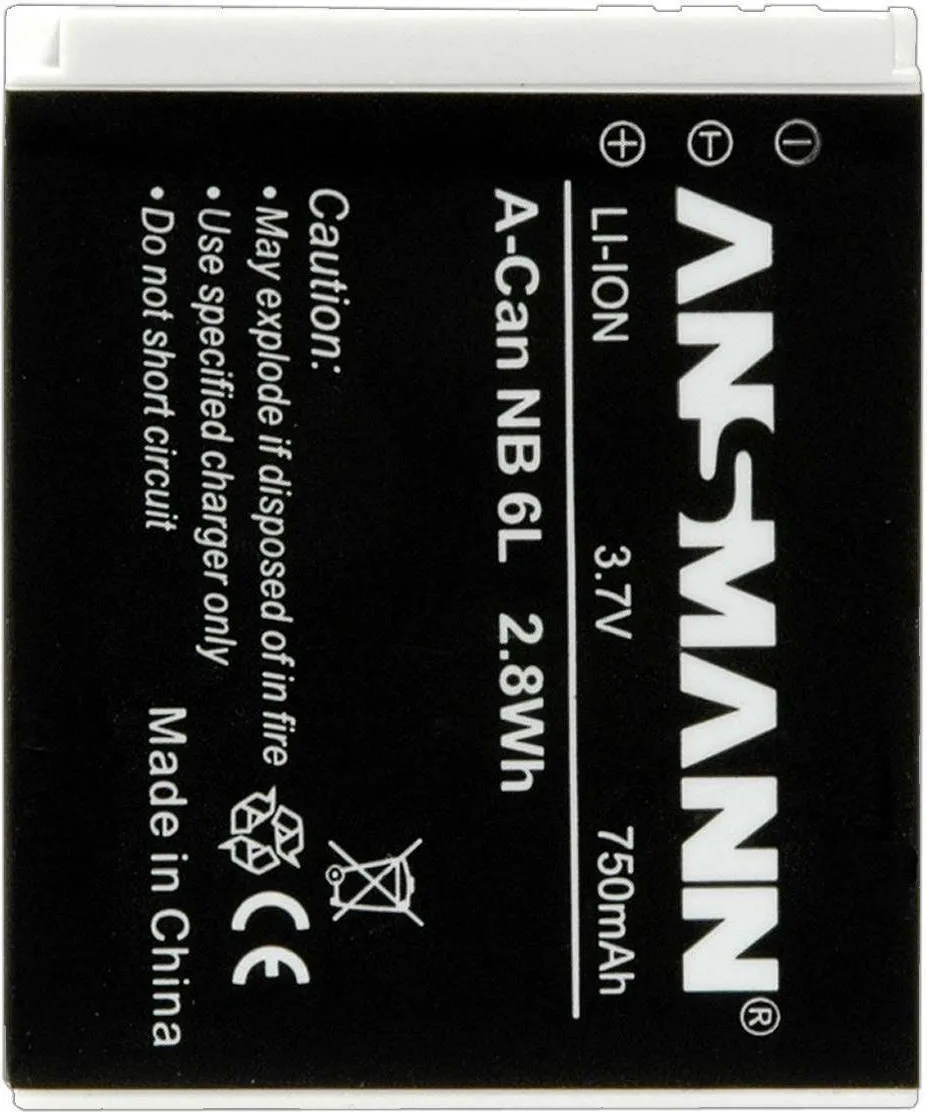 20211222130640_ansmann_mpataria_fotografikis_michanis_a_can_nb_6_l_750mah_symvati_me_canon Ansmann Μπαταρία Φωτογραφικής Μηχανής A-Can NB 6 L Ιόντων-Λιθίου (Li-ion) 750mAh Συμβατή με Canon - Image 1