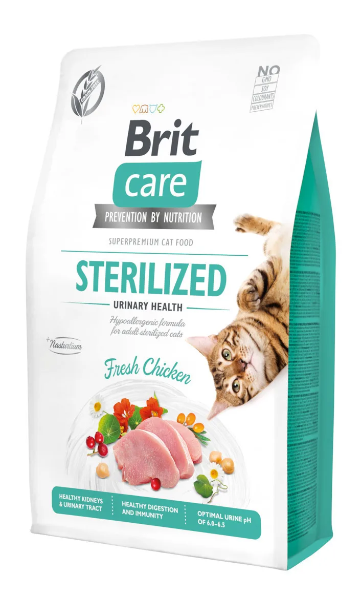 20211223113143_brit_care_sterilized_urinary_health_2kg Brit Care Sterilized Urinary Health Ξηρά Τροφή Διαίτης, χωρίς Σιτηρά & Γλουτένη για Στειρωμένες Γάτες με Ευαίσθητο Ουροποιητικό με Κοτόπουλο 2kg - Image 1