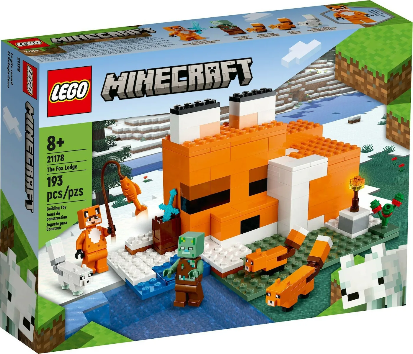 20211229102353_lego_minecraft_the_fox_lodge_21178 LEGO Minecraft The Fox Lodge για 8+ Ετών 193τμχ 21178 - Image 1