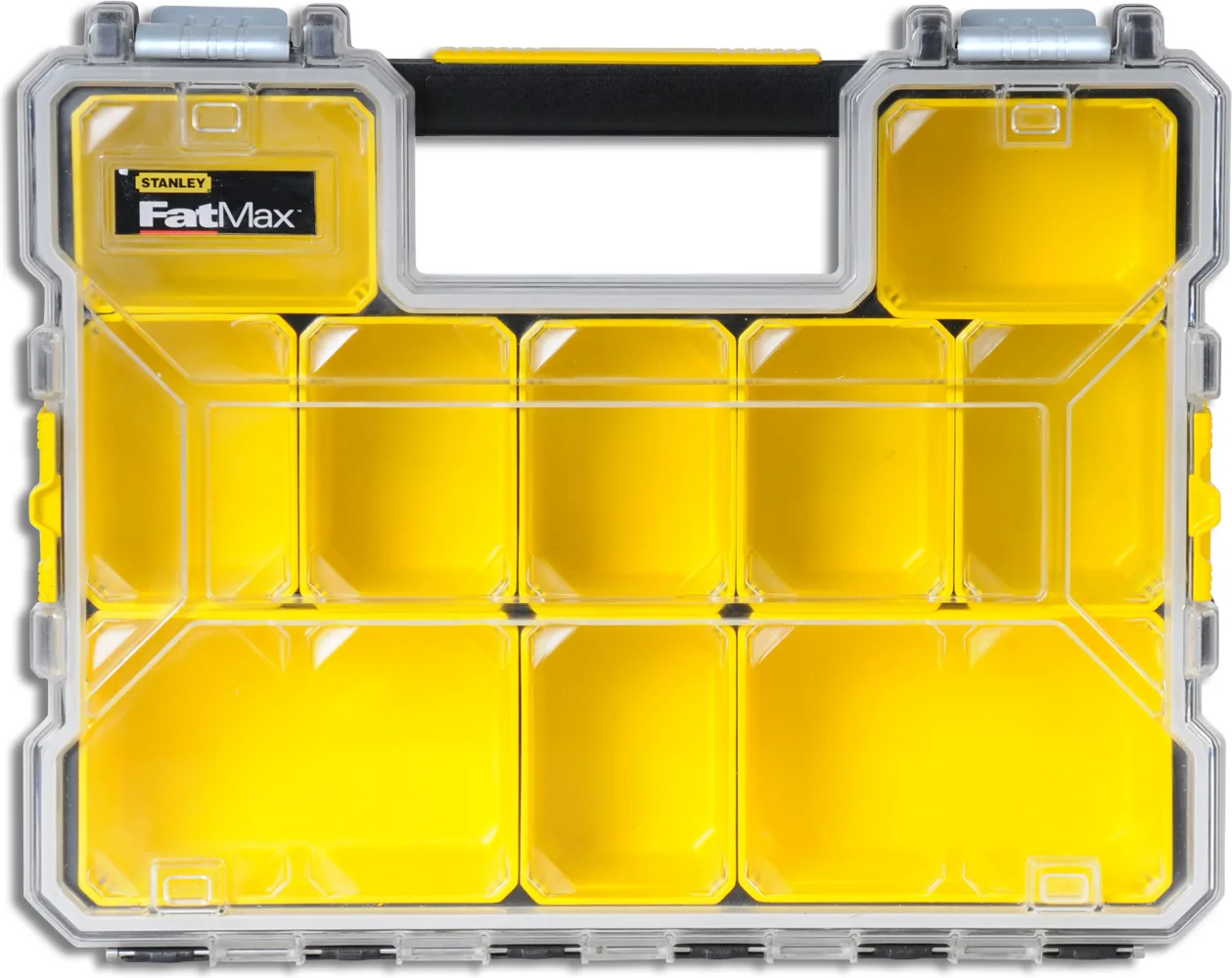 20220104105804_stanley_fatmax_adiavrochi_tampakiera_plastiki_10_theseon_44_6x35x11cm Stanley FatMax Ταμπακιέρα Εργαλείων 10 Θέσεων με Αφαιρούμενα Κουτιά Κίτρινη 44.6x35x11εκ. 1-97-518 - Image 1