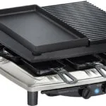 Steba RC 4 Plus Deluxe Επιτραπέζια Ηλεκτρική Ψησταριά Raclette Λείας και Αυλακωτής Πλάκας 1450W με Ρυθμιζόμενο Θερμοστάτη 39x37εκ. 62.23.00