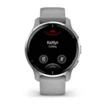 Garmin Venu 2 Plus Stainless Steel 43mm Αδιάβροχο Smartwatch με Παλμογράφο (Silver Stainless Steel Bezel With Powder Grey Case And Silicone Band)