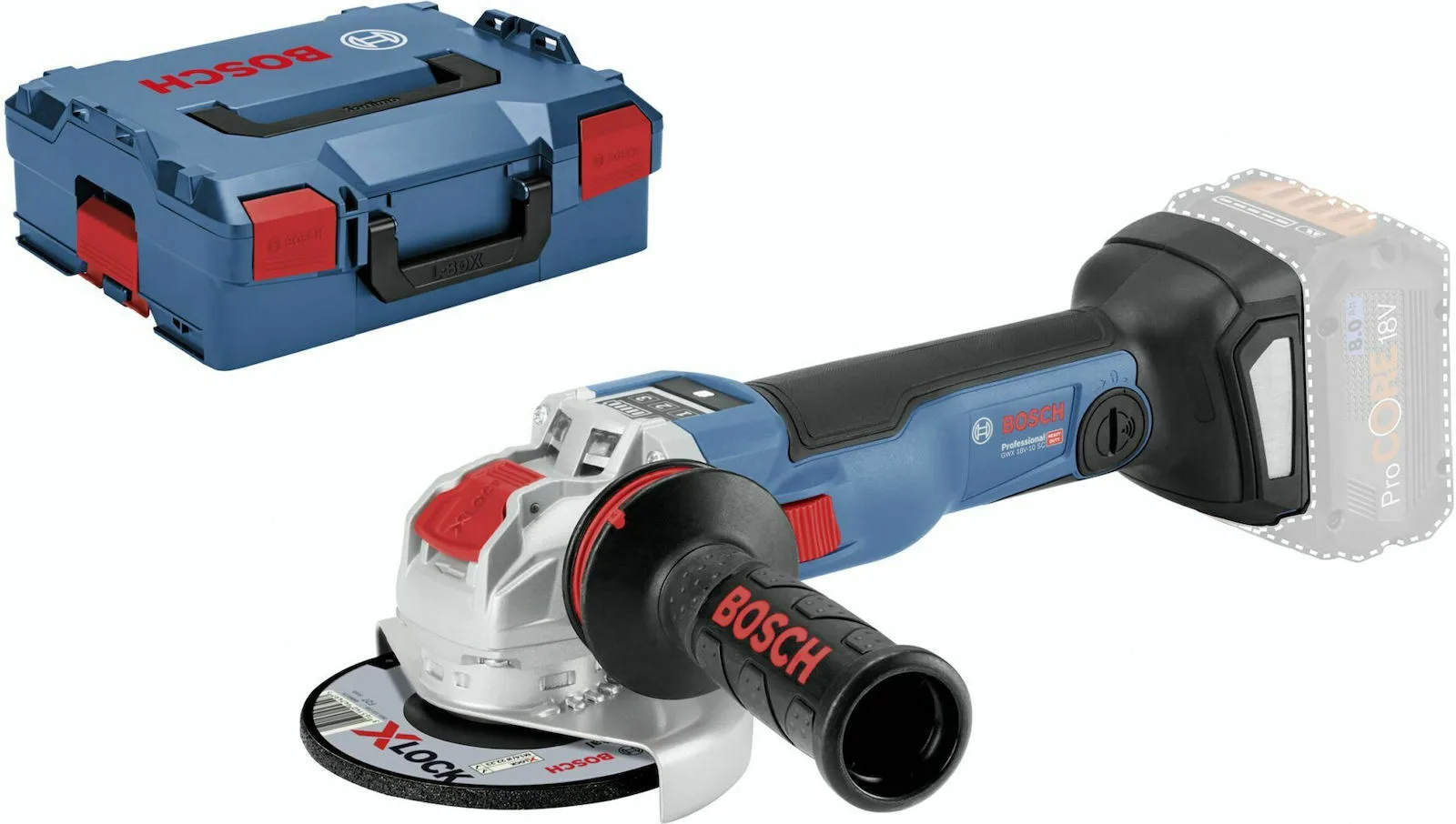 Bosch GWX 18V-10 SC Τροχός 125mm Μπαταρίας Brushless με Ρύθμιση Στροφών 18V Solo - Image 1