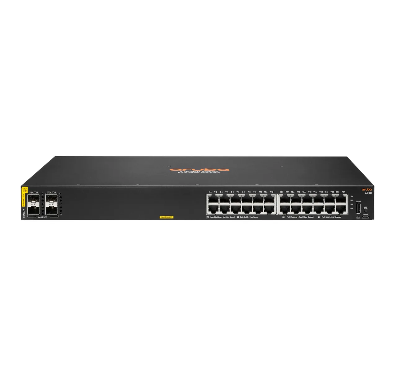 HP Aruba 6000 Managed L3 PoE+ Switch με 24 Θύρες Gigabit (1Gbps) Ethernet και 4 SFP Θύρες - Image 1