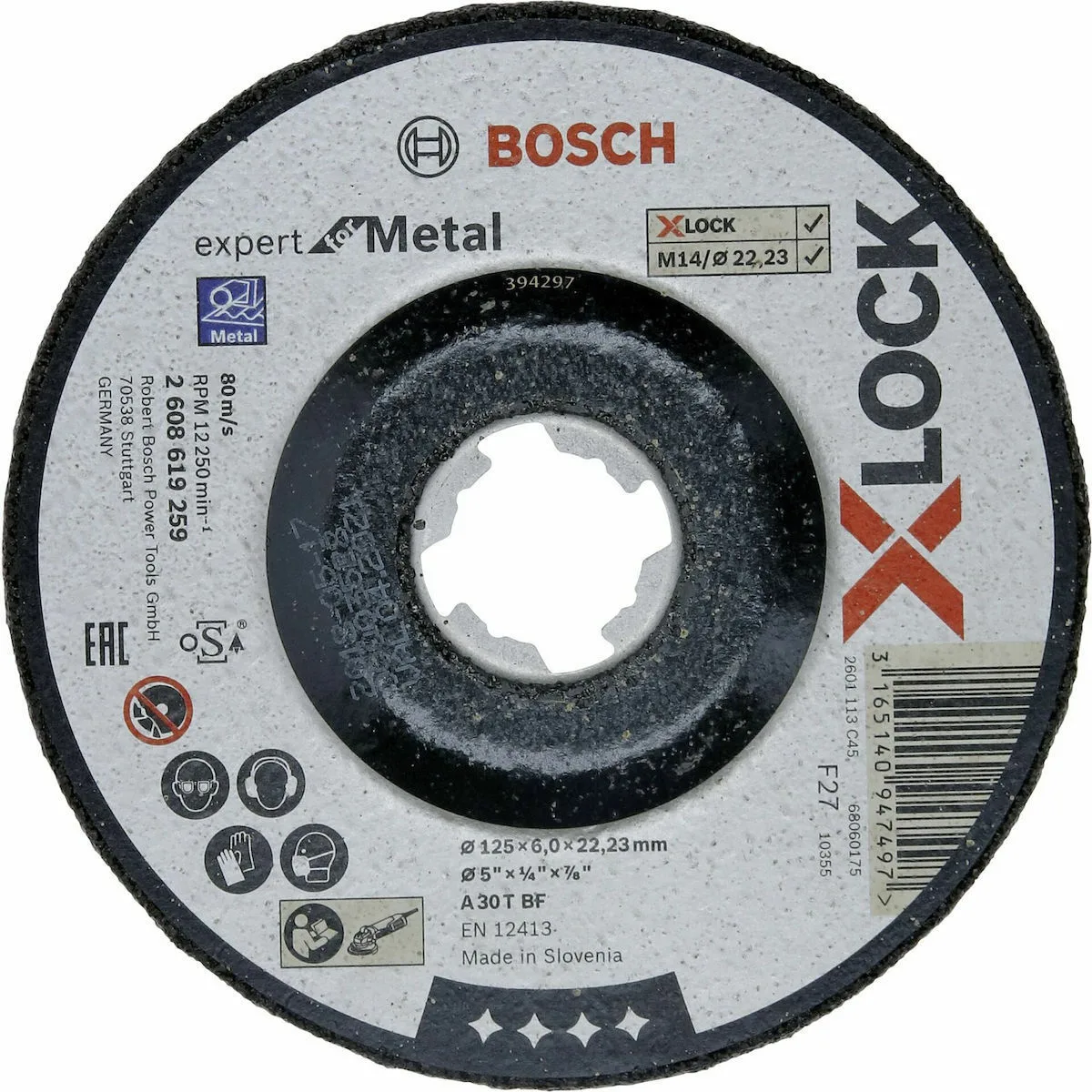20220110110540_bosch_diskos_trochismatos_me_koilo_kentro_x_lock_expert_for_metal_2608619259_125mm_1tmch Bosch X-Lock Expert for Metal Δίσκος Λείανσης Μετάλλου 125mm 2608619259 - Image 1