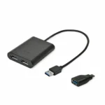 i-tec Μετατροπέας USB-A male σε DisplayPort 2x female (U3DUAL4KDP)