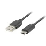 Lanberg USB 2.0 Cable USB-C male - USB-A Μαύρο 0.5m (CA-USBO-10CU-0005-BK)